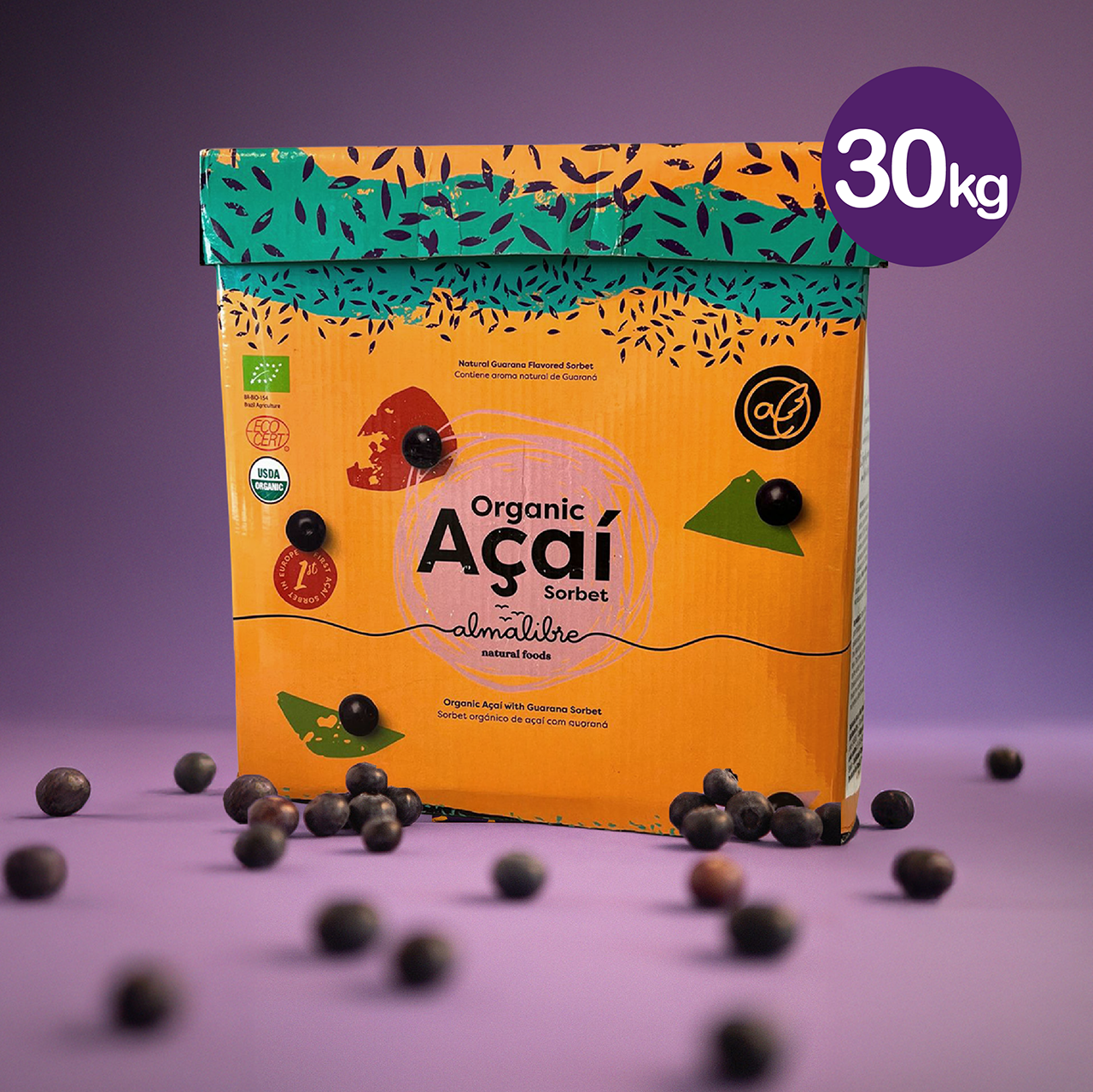 pack de 30 kg de acai para comprar proveedores, distribuidores y fornecedores de acai en españa y europa al por mayor