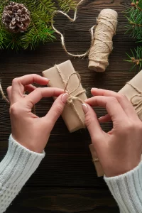 regalo amigable al medio ambiente, navidad y noche vieja sostenible en España