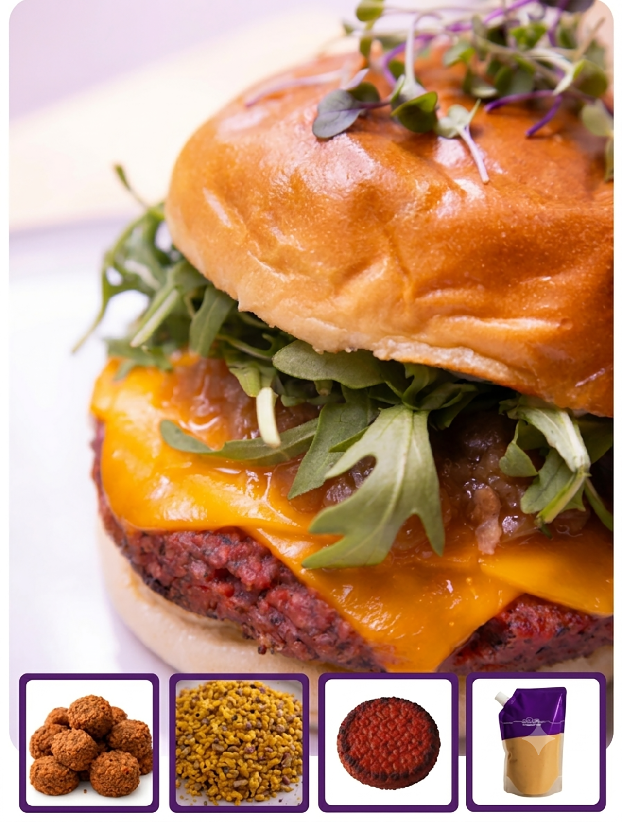hamburguesa plant based para soluciones vegetales listas para cocinar