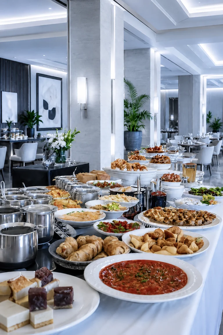 hotel con platos de catering plant-based para el artículo Sostenibilidad en hostelería, el éxito de una carta más vegetal