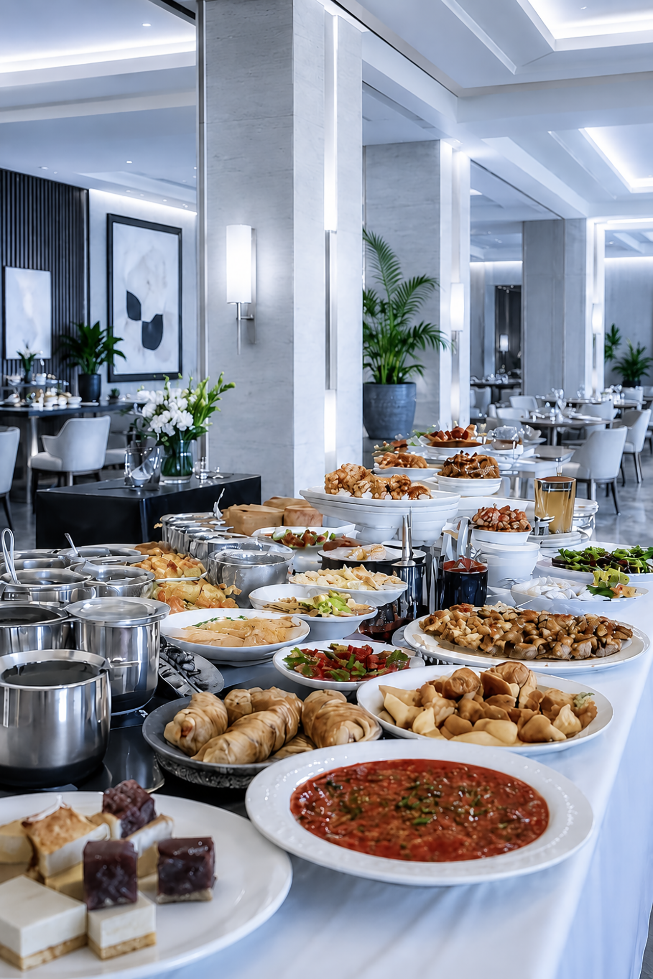 hotel con platos de catering plant-based para el artículo Sostenibilidad en hostelería, el éxito de una carta más vegetal