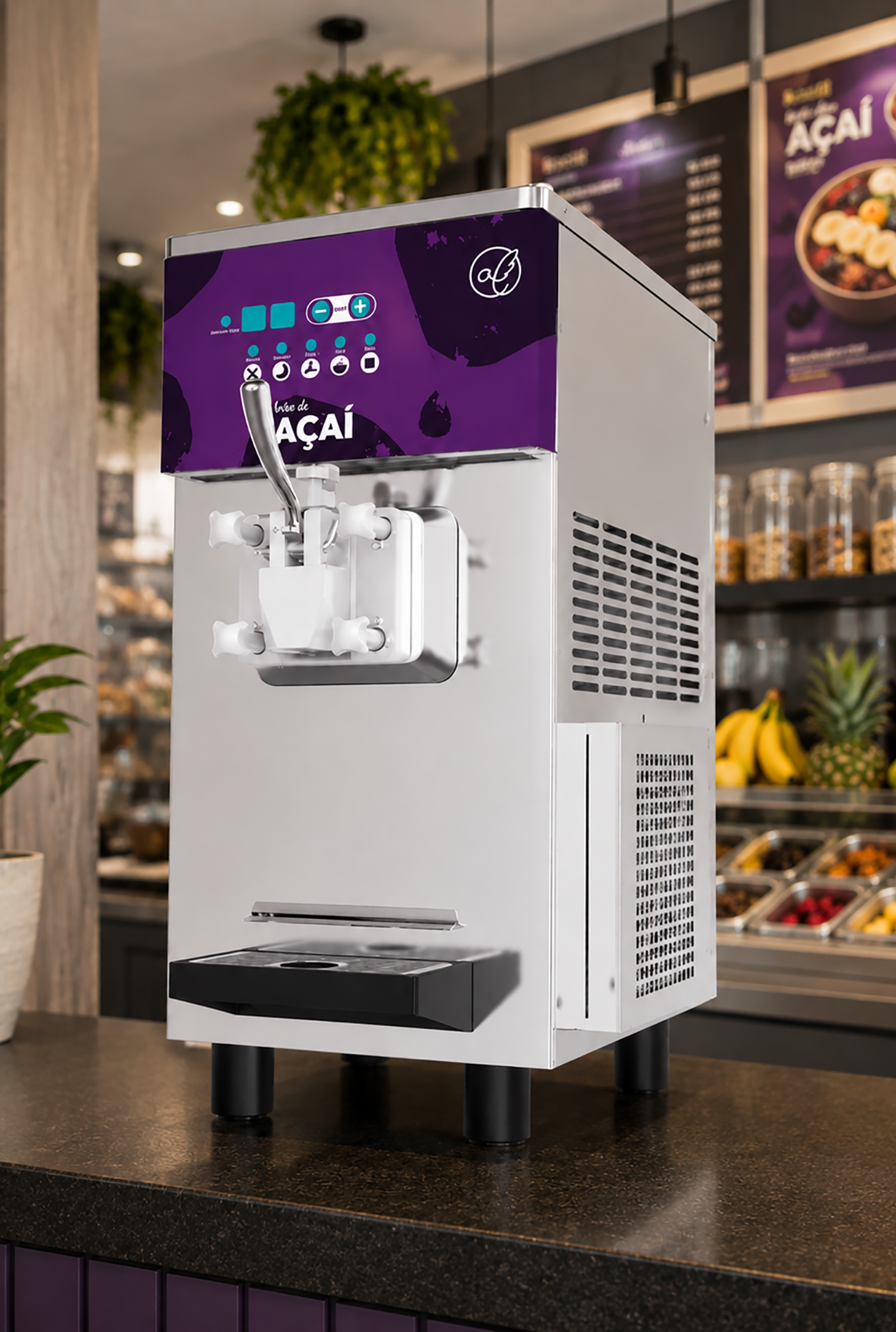 foto de una máquina de açaí almalibre para hosteleria y restaurantes en españa